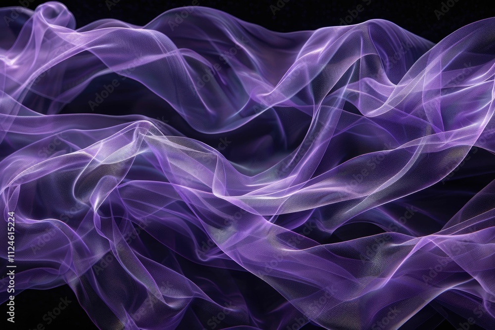 Purple lines on black background form abstract shapes capturing attention. Purple lines on black background form abstract shapes capturing attention.