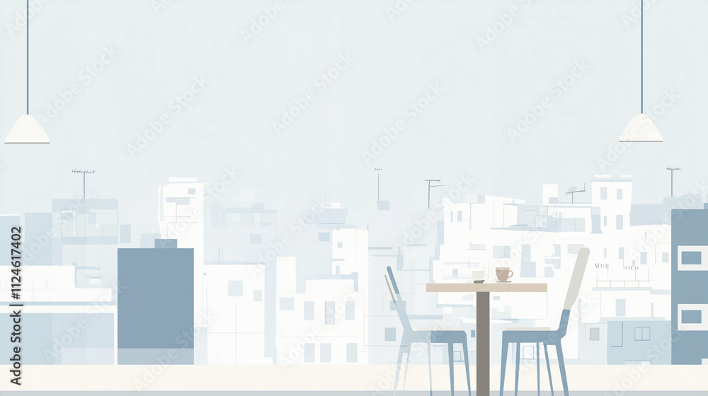 Morning Serenity: Minimalist Urban Coffee Scene Morning Serenity: Minimalist Urban Coffee Scene