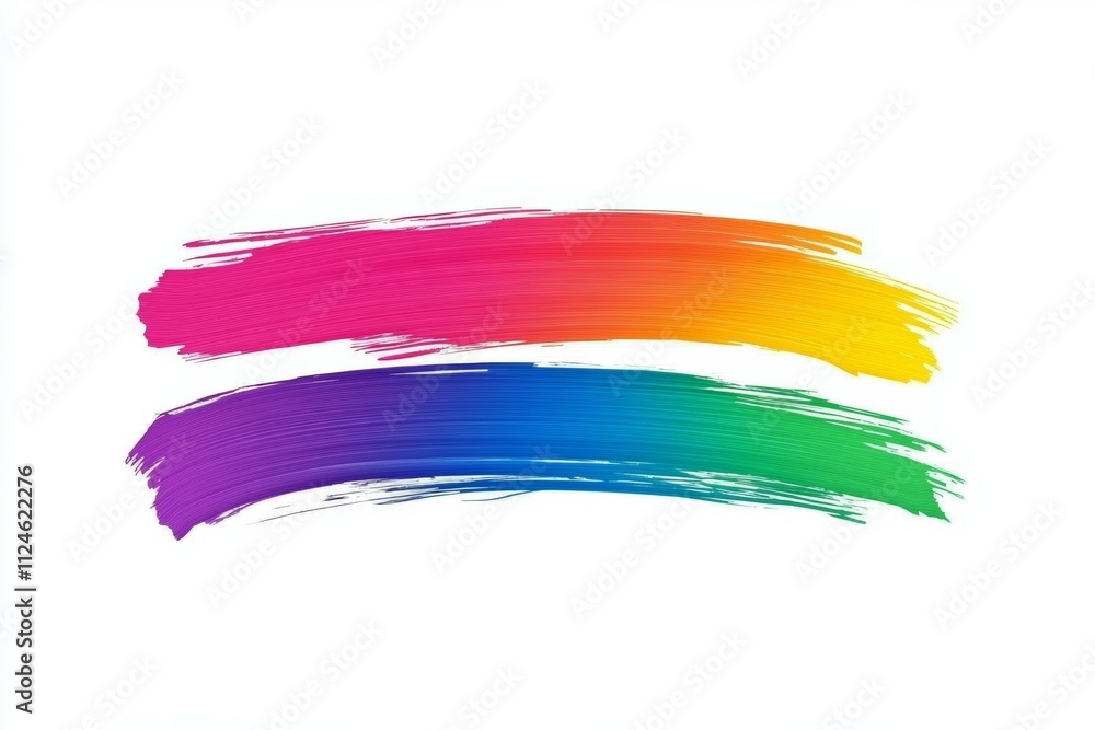 A rainbow brush stroke with the colors red, orange, yellow, green, blue A rainbow brush stroke with the colors red, orange, yellow, green, blue