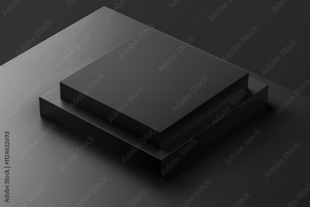 Abstract Black Square Display Platform Abstract Black Square Display Platform