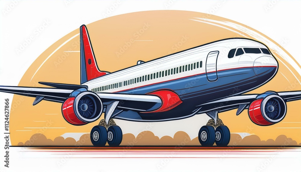 airplane on the runway ground airplane on the runway ground