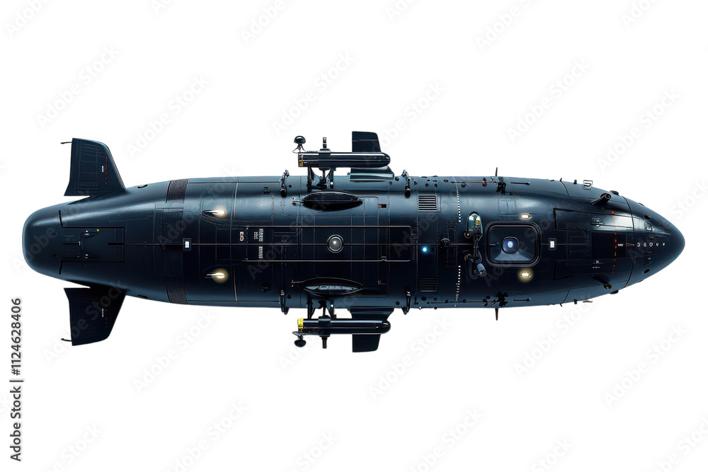 Hyperrealistic Top-Down View of a Submarine Showcasing Its Hatches for Educational and Creative Purposes Hyperrealistic Top-Down View of a Submarine Showcasing Its Hatches for Educational and Creative Purposes