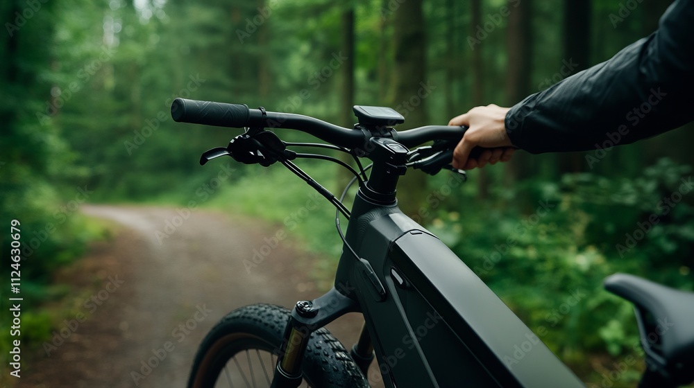 E-bike Adventure Through Lush Forest: A Scenic Ride in Nature E-bike Adventure Through Lush Forest: A Scenic Ride in Nature