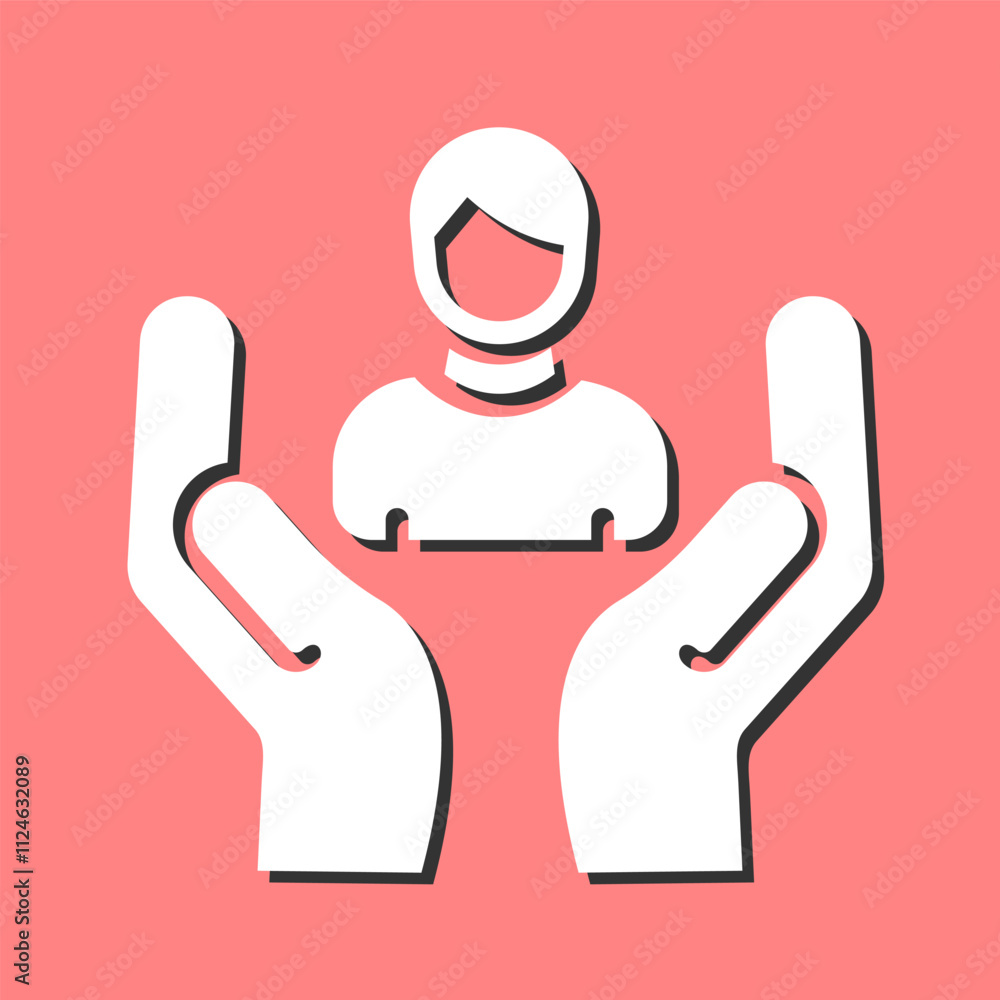 Employee Insurance Vector Icon Employee Insurance Vector Icon