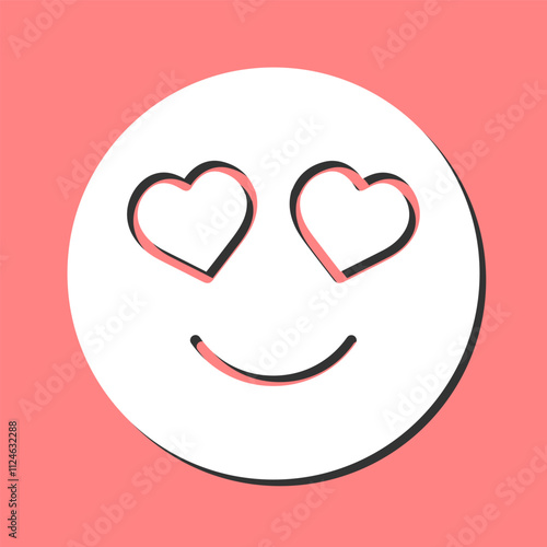 Smiling Face with Hearts Vector Icon