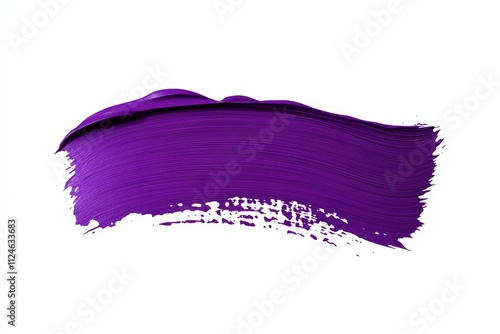 A purple brush stroke on a white background photo