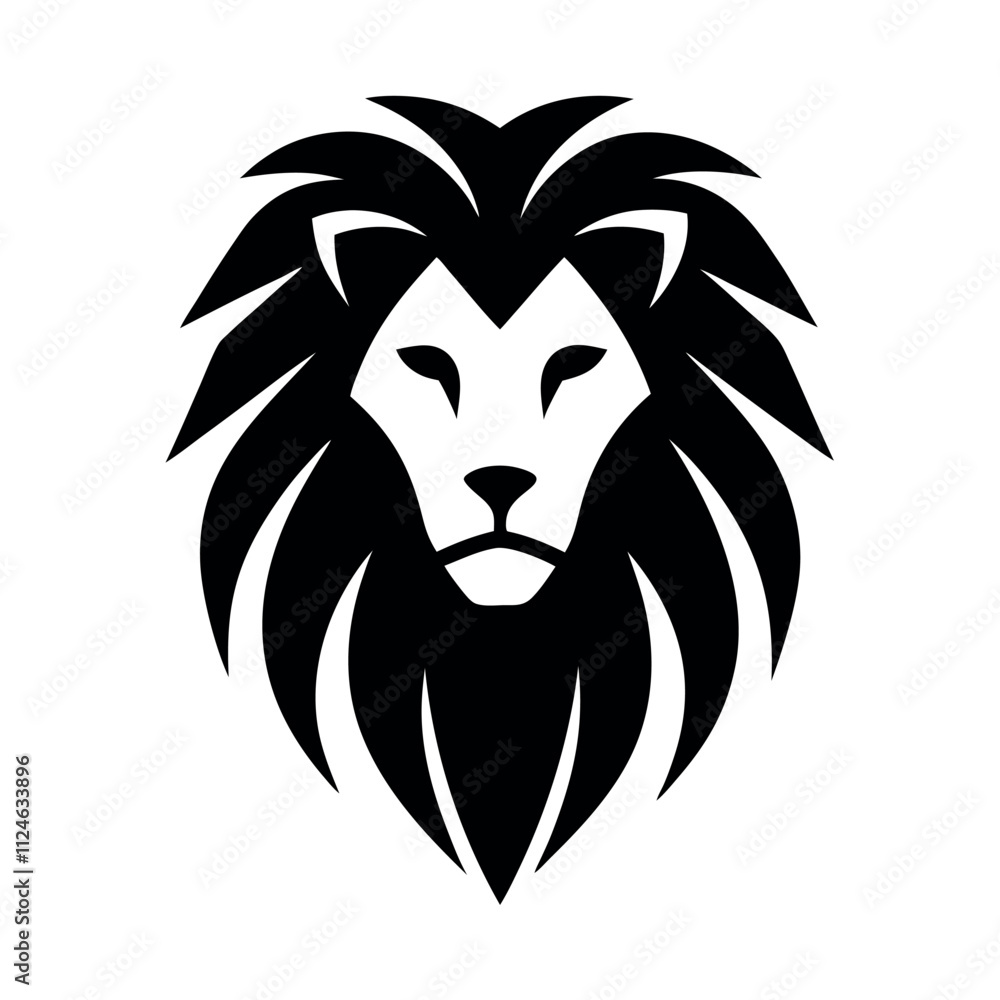 Stylish lion head logo vector illustration.
Stylish lion head logo vector illustration.