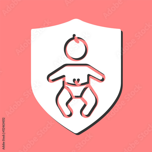 Baby Safety Vector Icon photo