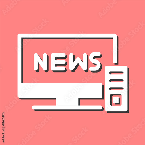 TV News Vector Icon