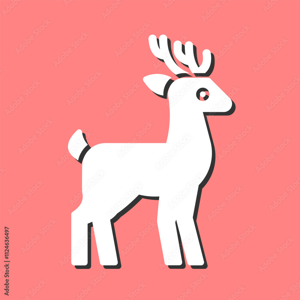 Reindeer Vector Icon Reindeer Vector Icon