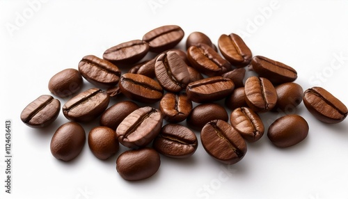 coffee beans on white background