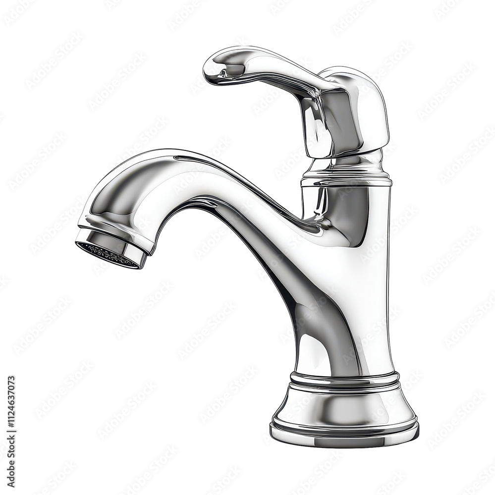Chrome Faucet with Spout and Handle for Bathroom or Kitchen Sink Chrome Faucet with Spout and Handle for Bathroom or Kitchen Sink
