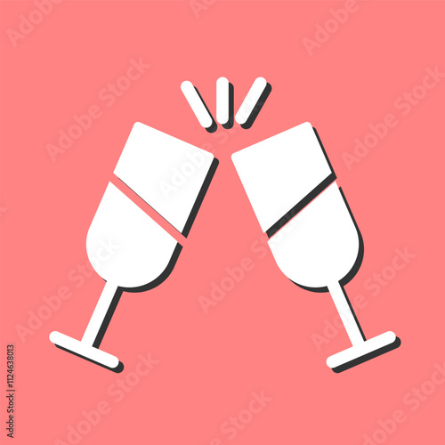 Champagne Toast Vector Icon