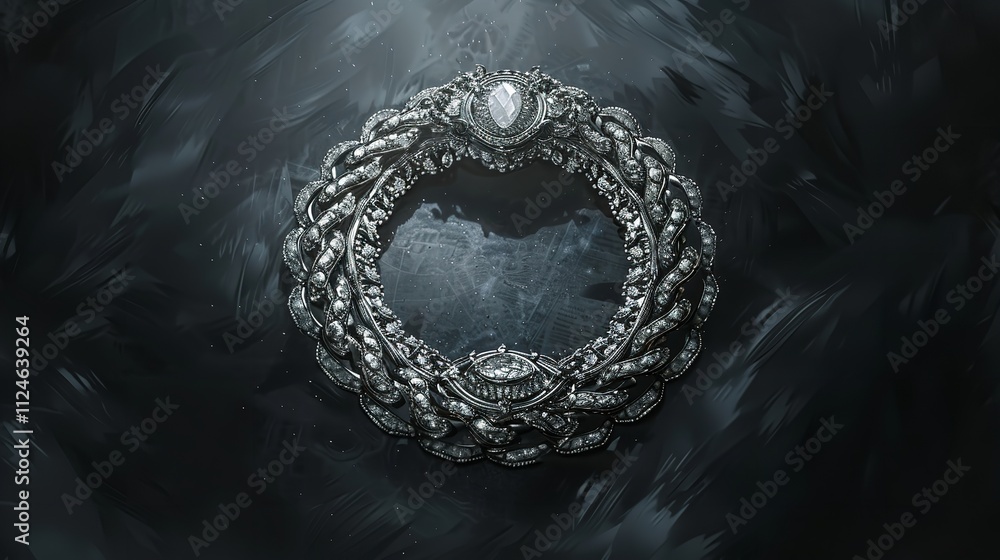 Fototapeta premium A closed up luxurious jewelry theme of a necklace, Ai Generative.