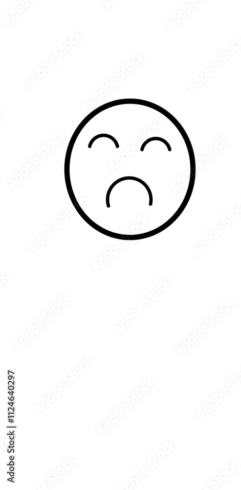 Fototapeta premium Emoticon sad