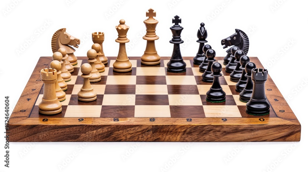 Chess match in progress game board setup strategic play indoor setting close-up view competitive mindset Chess match in progress game board setup strategic play indoor setting close-up view competitive mindset