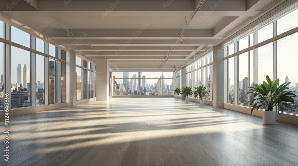 Urban Retreat: A Contemporary Workspace with Panoramic Views Urban Retreat: A Contemporary Workspace with Panoramic Views