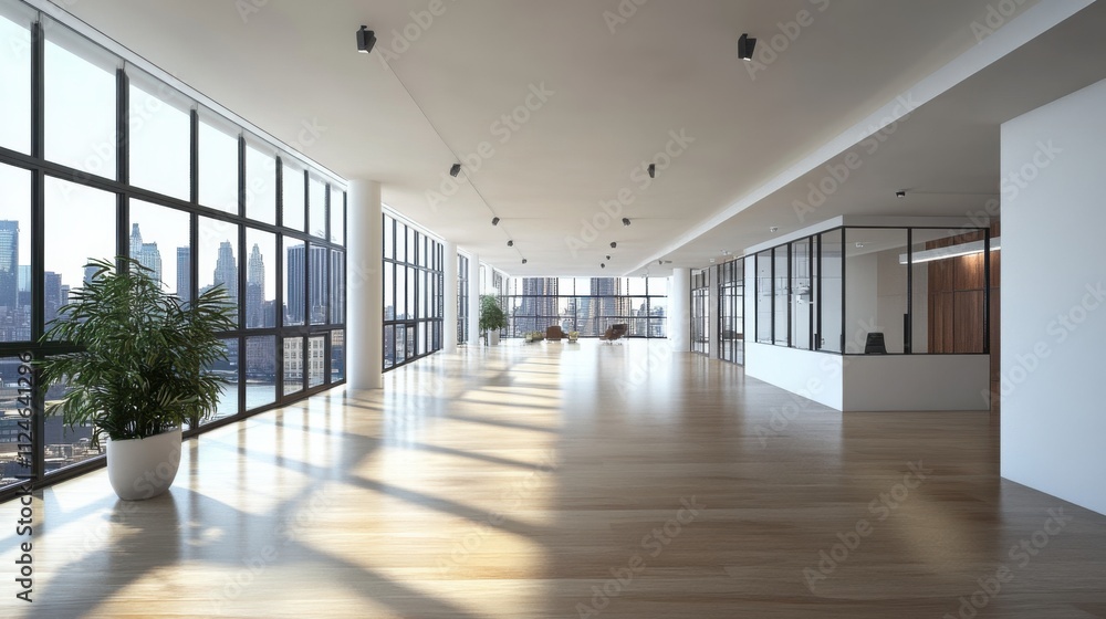 Urban Retreat: A Contemporary Workspace with Panoramic Views Urban Retreat: A Contemporary Workspace with Panoramic Views
