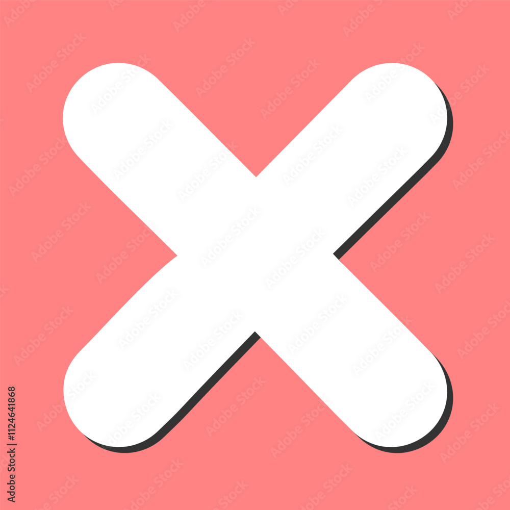 Fototapeta premium Close Vector Icon