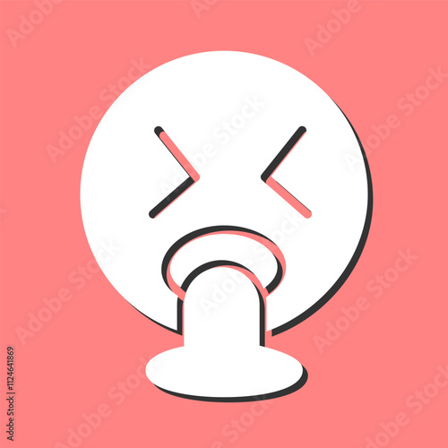 Face Vomiting Vector Icon