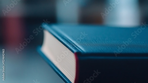 Hardcover book rests in a slipcase, showcasing embossed details under soft natural lighting. Composition emphasizes craftsmanship with clear copy space available photo