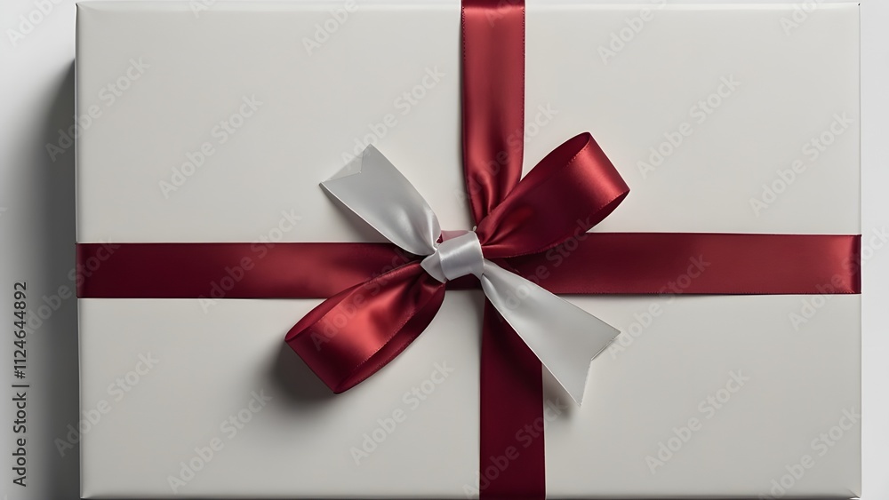 gift box with red ribbon gift box with red ribbon