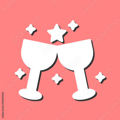 Wine Party Vector Icon