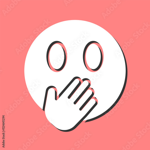 Face with Hand Over Mouth Vector Icon