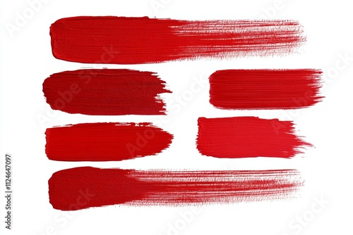 Wallpaper Mural A row of red brush strokes on a white background Torontodigital.ca