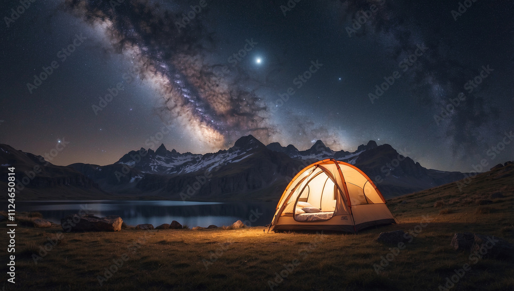 Cozy Tent Under Milky Way Cozy Tent Under Milky Way
