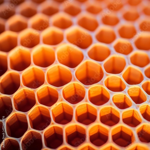 A honeycomb hive visualized as a geometric, glowing network photo