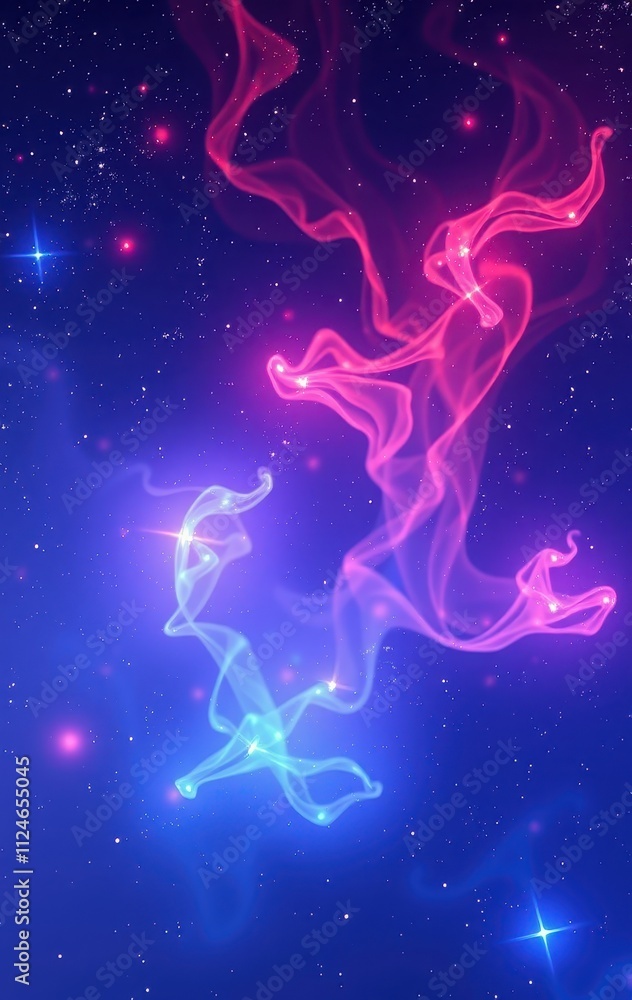 Cosmic Nebula Swirls Pink Blue Stellar Dust Cosmic Nebula Swirls Pink Blue Stellar Dust