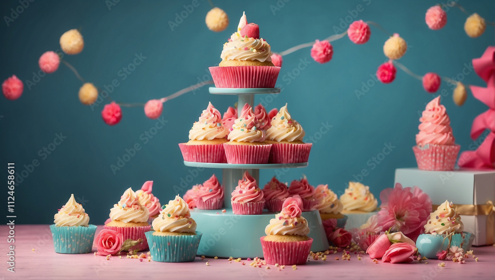 Cupcake Tower at Party Cupcake Tower at Party