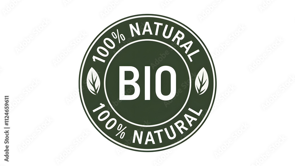 100% Natural Bio Certified Label 100% Natural Bio Certified Label
