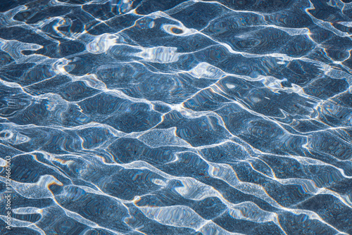refelction an ripples on the water in the pool, color background