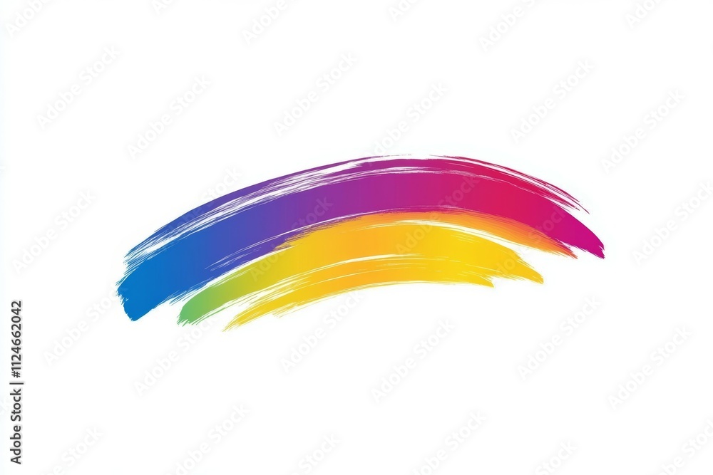 A colorful brush stroke with a rainbow of colors A colorful brush stroke with a rainbow of colors