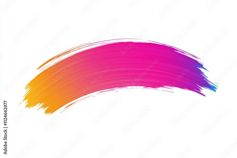 A colorful brush stroke on a white background A colorful brush stroke on a white background