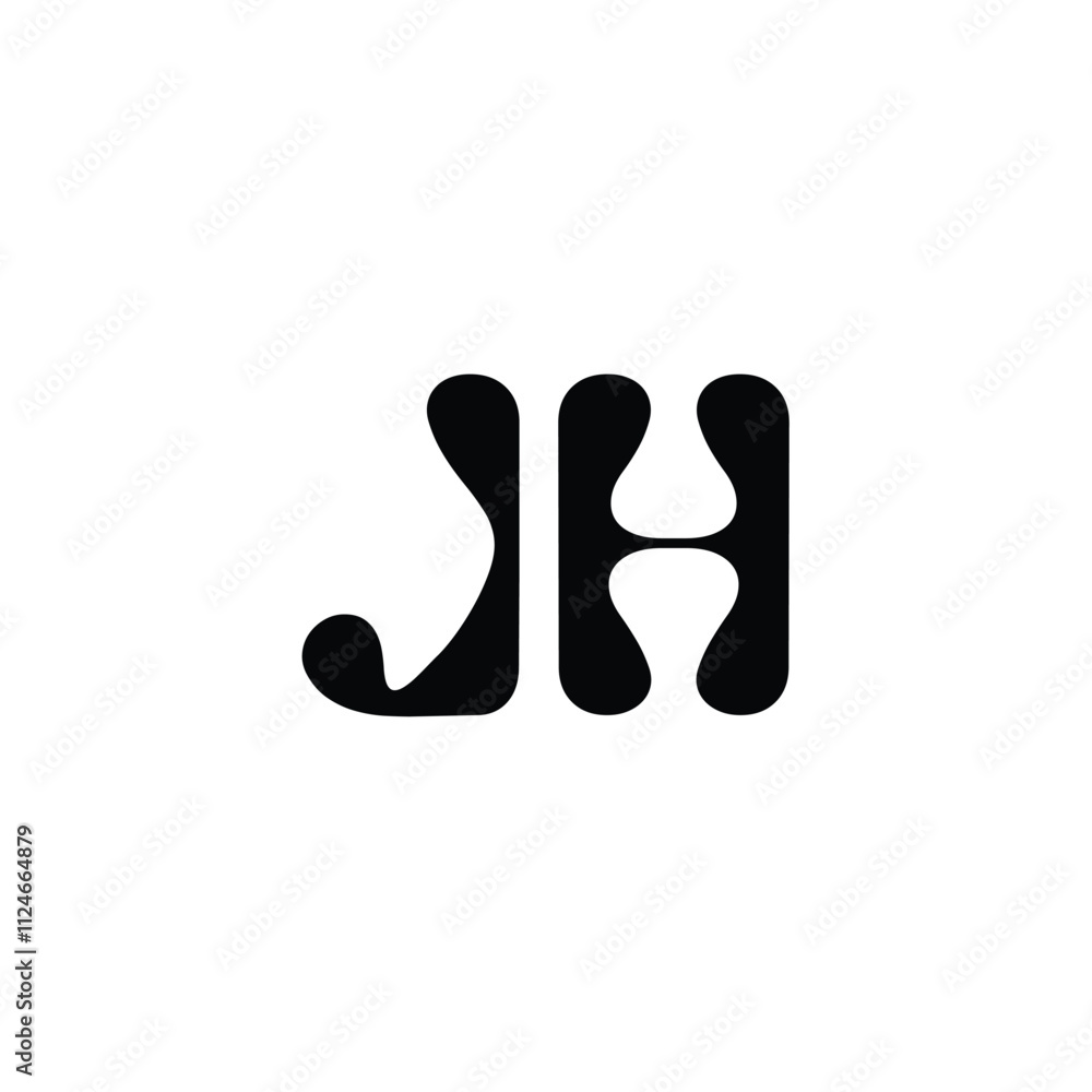 JH monogram logo design letter text name symbol monochrome logotype alphabet character simple logo JH monogram logo design letter text name symbol monochrome logotype alphabet character simple logo
