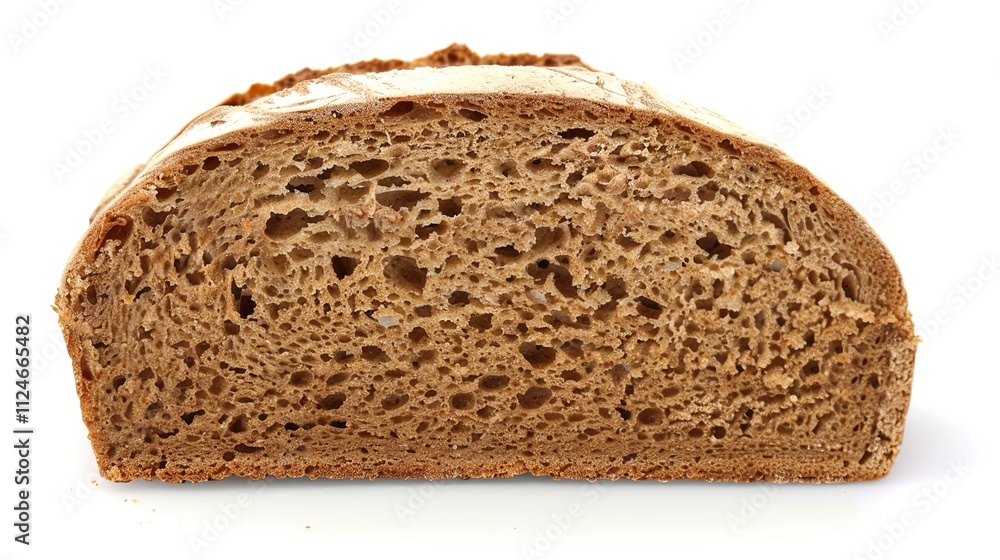Slice of Wheat Bread Isolated on White Background, Nutritious and Versatile Loaf for Daily Meals and Snacks. Slice of Wheat Bread Isolated on White Background, Nutritious and Versatile Loaf for Daily Meals and Snacks.