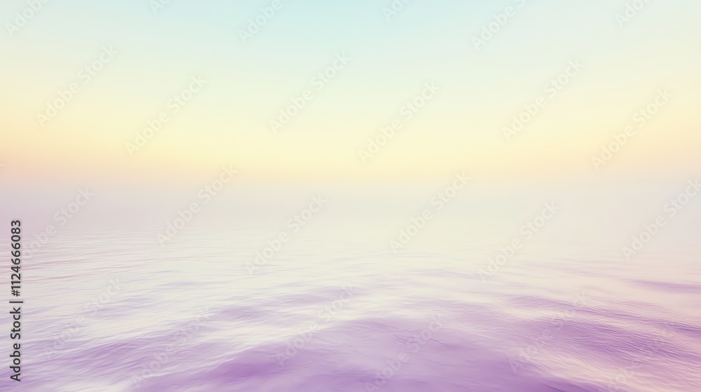Fototapeta premium Soft, blurred image of an ocean and sky in pastel tones.