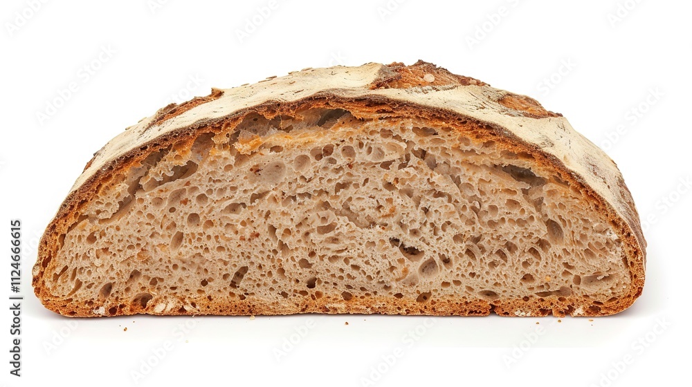 Slice of Wheat Bread Isolated on White Background, Nutritious and Versatile Loaf for Daily Meals and Snacks. Slice of Wheat Bread Isolated on White Background, Nutritious and Versatile Loaf for Daily Meals and Snacks.