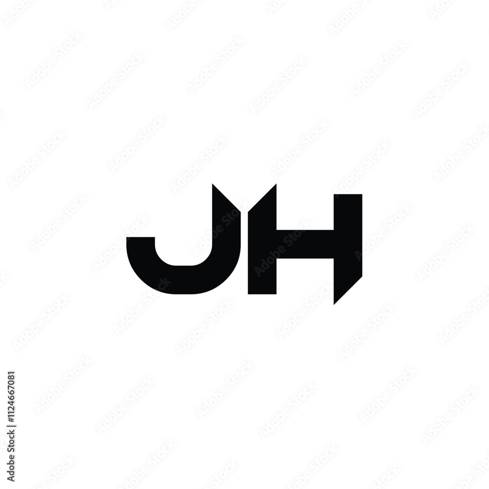 JH monogram logo design letter text name symbol monochrome logotype alphabet character simple logo JH monogram logo design letter text name symbol monochrome logotype alphabet character simple logo