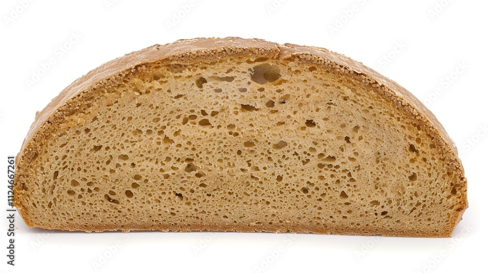 Slice of Wheat Bread Isolated on White Background, Nutritious and Versatile Loaf for Daily Meals and Snacks. Slice of Wheat Bread Isolated on White Background, Nutritious and Versatile Loaf for Daily Meals and Snacks.