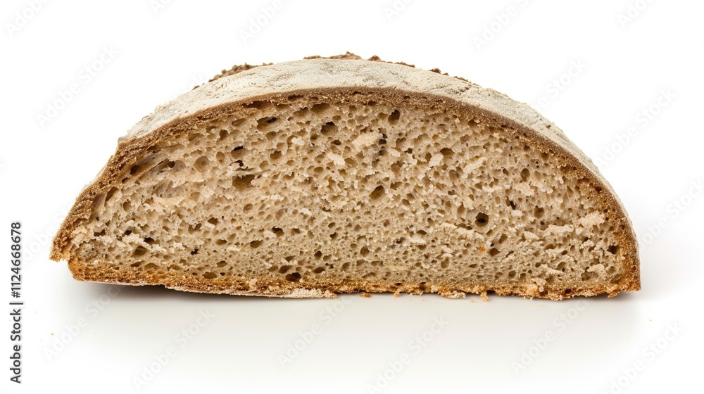 Slice of Wheat Bread Isolated on White Background, Nutritious and Versatile Loaf for Daily Meals and Snacks. Slice of Wheat Bread Isolated on White Background, Nutritious and Versatile Loaf for Daily Meals and Snacks.