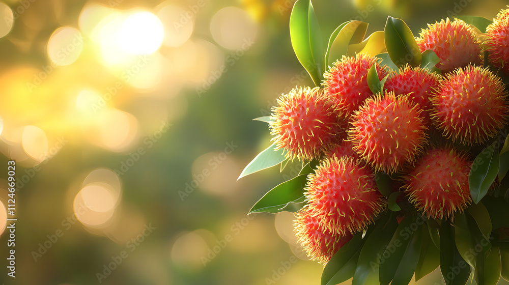 Artistic Closeup of Stacked Fresh Rambutans with a Beautiful Blurred Background Artistic Closeup of Stacked Fresh Rambutans with a Beautiful Blurred Background