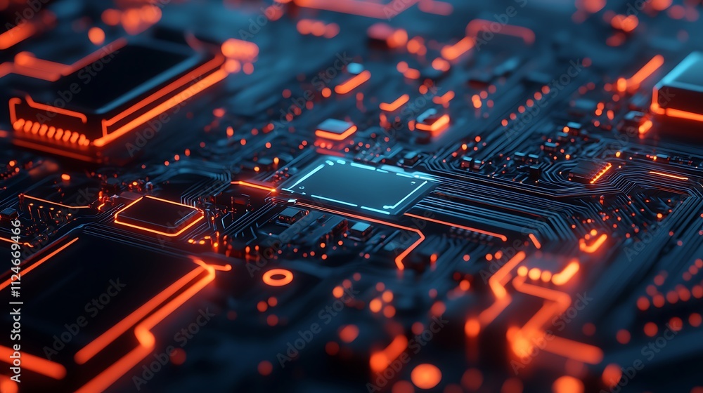 Circuit Board Electronics Future Technology Power Innovation Illustration Circuit Board Electronics Future Technology Power Innovation Illustration