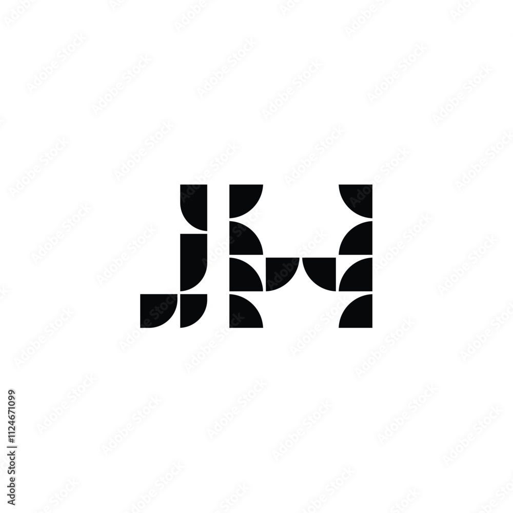 JH monogram logo design letter text name symbol monochrome logotype alphabet character simple logo JH monogram logo design letter text name symbol monochrome logotype alphabet character simple logo