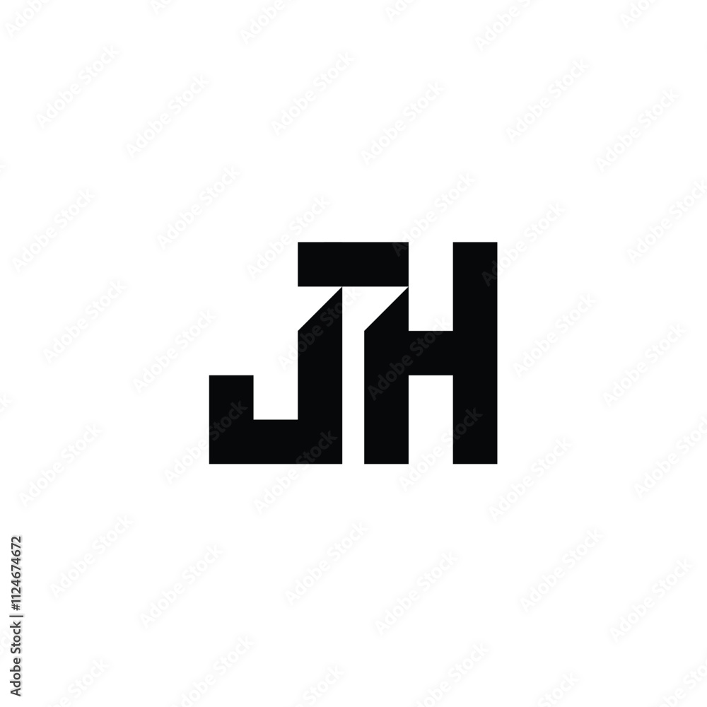 JH monogram logo design letter text name symbol monochrome logotype alphabet character simple logo JH monogram logo design letter text name symbol monochrome logotype alphabet character simple logo