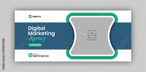 Digital Marketing Agency Facebook Cover Design or Corporate Facebook Cover Design and Web Banner Design Template