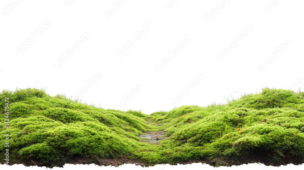 Moss green forest floor with narrow footpath
isolated on transparent background Moss green forest floor with narrow footpath
isolated on transparent background